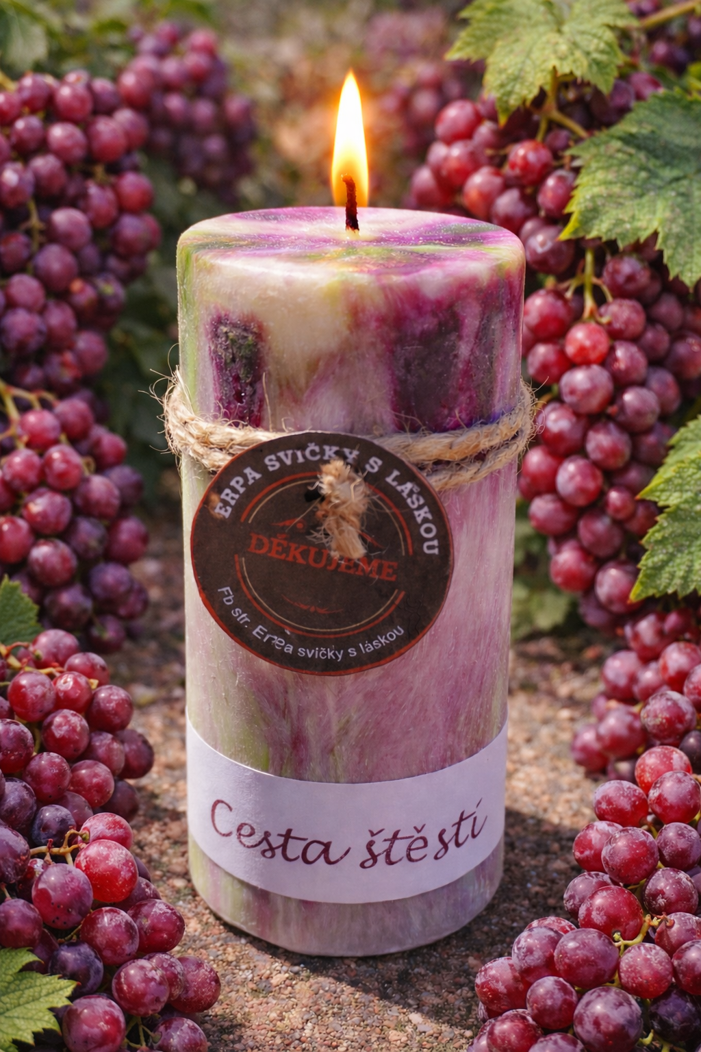 Svíčka Cesta štěstí – rituální svíce pro radost, pohodu a pozitivní energii