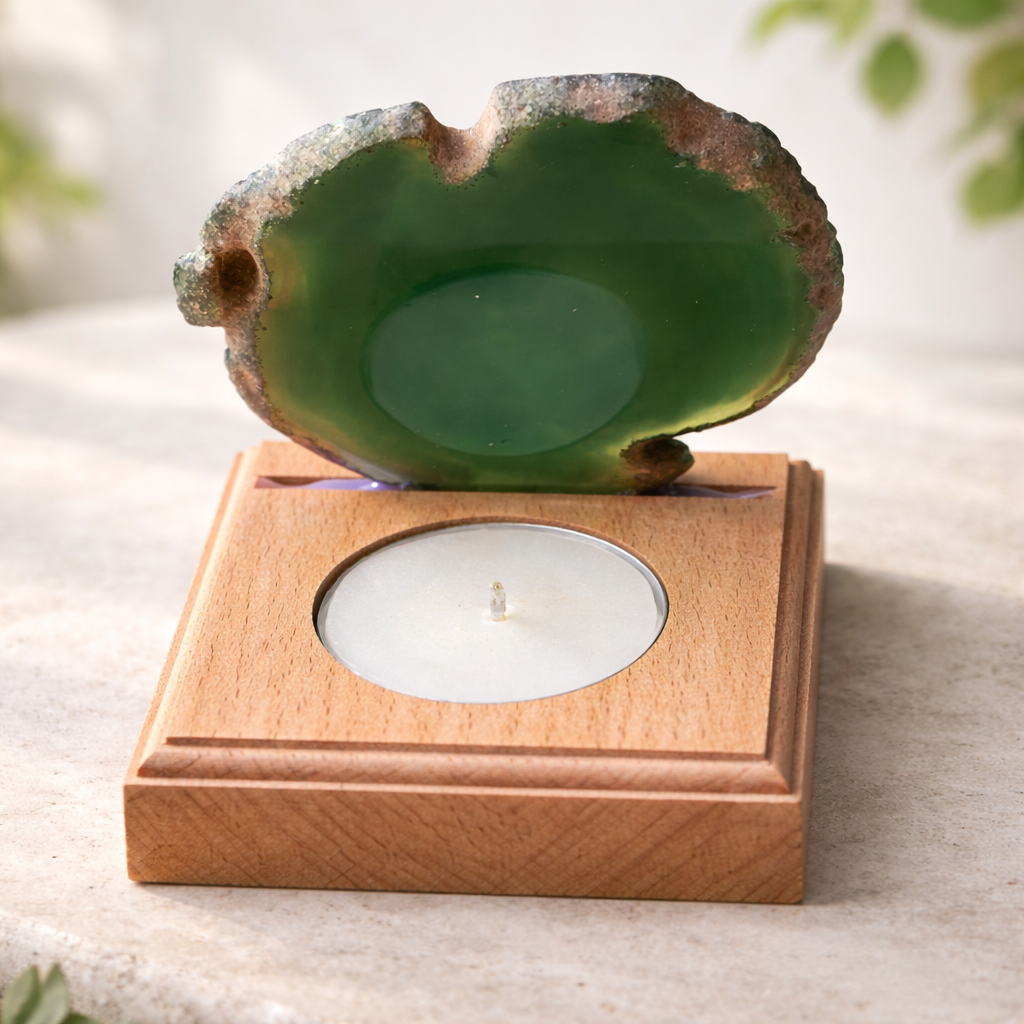 Svícen Achátový plát 7cm