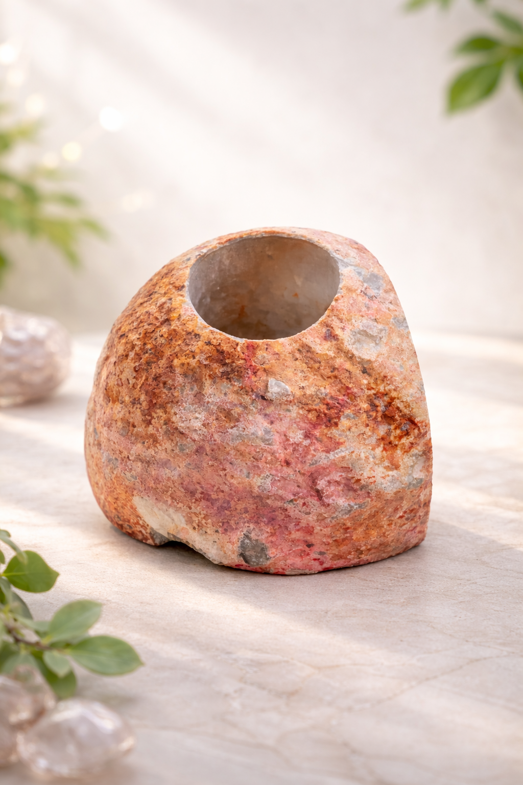 Svícen achát přírodní