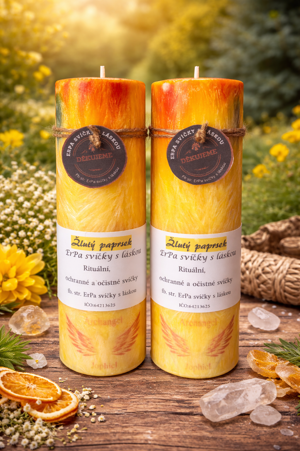 Svíčka Archanděl Jofiel – andělská rituální svíce pro moudrost a inspiraci